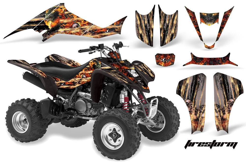 Kawasaki KFX 400 03-08 Graphics Firestorm Black